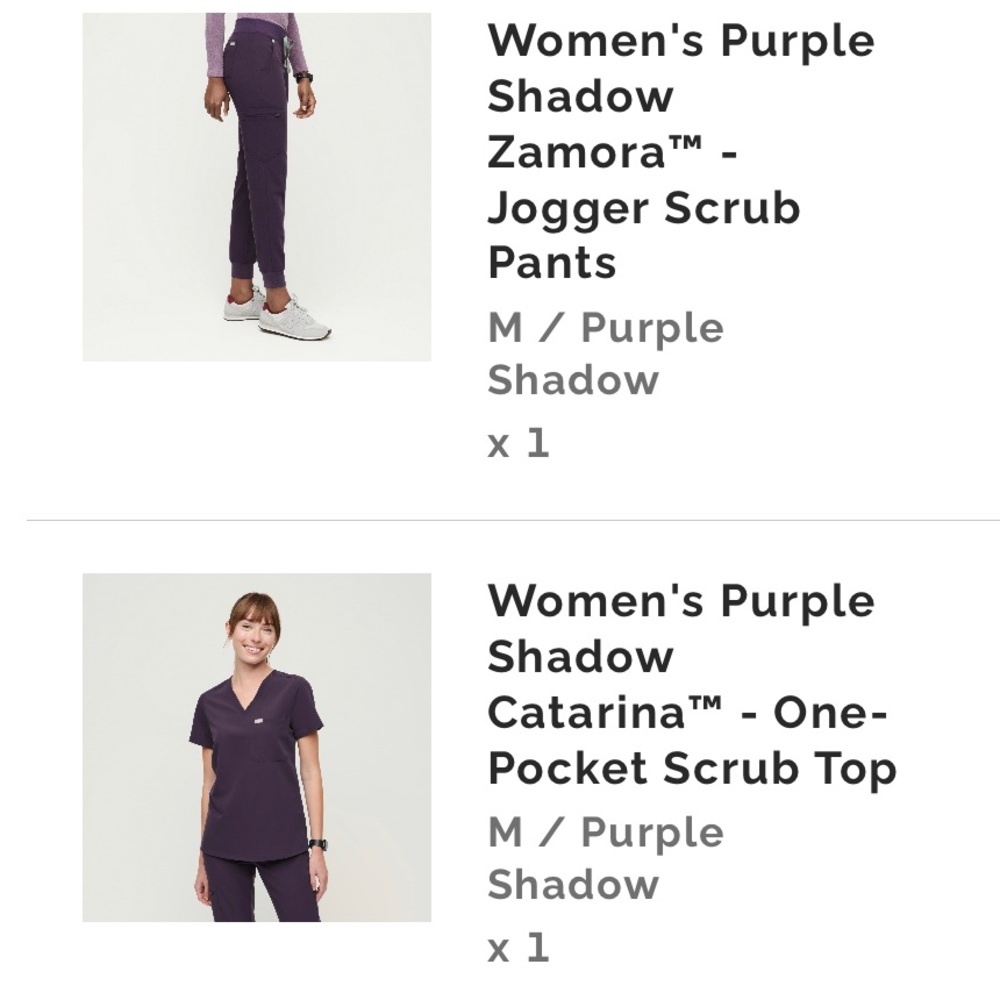 Figs Purple Scrub Set